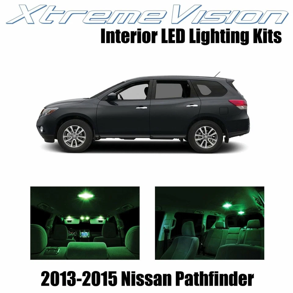 LED interior XtremeVision para Nissan Pathfinder 2013-2015 (9 piezas) verde Foto 1 de 4