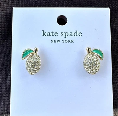 Kate Spade Picnic Perfect Pave Lemon Stud Earrings with Dust Bag - Image 1 of 3