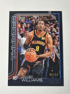 2025-26 Topps - Jalen Williams #116 Black Parallel /68 COLOR MATCH RARE! Thunder - Picture 1 of 2