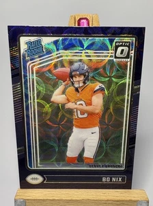 BO NIX 2024 Panini Donruss Optic Rated Rookie PURPLE SCOPE PRIZM Denver RC - Picture 1 of 6