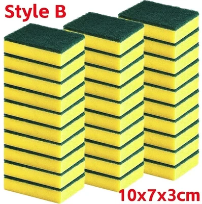 30pcs Double Sided Cleaning Sponges: Heavy-Duty Kitchen & Motorcycle Pads - NEW - Image 1 of 4