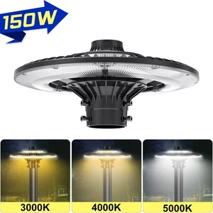 150W LED Post Top Light 3000K/4000K/5000K Commercial Pole Fixture With Photocell - Picture 1 of 12