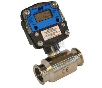 GPI 984-15 Tri-Clamp Sanitary Turbine Flow Meter 1.5″ 3-A - Image 1 of 3