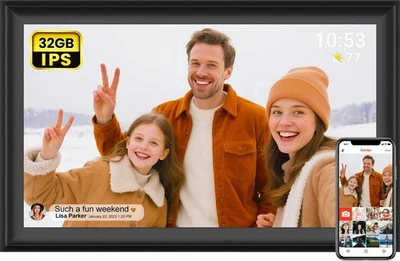 FRAMEO 15.6 inch 32GB Digital Photo Frame IPS Touch Screen  Auto-Rotate - Image 1 of 4