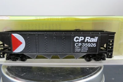 N Scale Candian Pacific 4 Bay Hopper Car Knuckle Couplers-Pac Man - Image 1 of 4