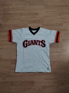 VINTAGE SAN FRANCISCO GIANTS 1980s SAND KNIT MEDALIST BASEBALL JERSEY MEDIUM - Picture 1 of 16