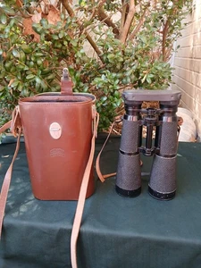 RARE VINTAGE GERMAN Zeiss BINOCULARS HENSOLDT WETZLAR DIALYT 8 x 56 WITH CASE (Y - Picture 1 of 17