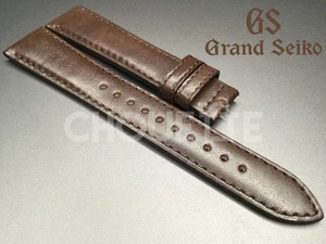 OEM Grand Seiko SBGW269G / 9S64-00A0 Yukage 19mm Brown Calf Leather Band Strap - Picture 1 of 8