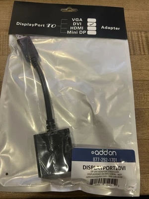 [4PACK] 8" DisplayPort Male to 29-pin DVI-I Female Adapter Cable / NIP - Image 1 of 4