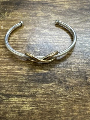 Tiffany & Co. Sterling Silver & 18K Yellow Gold Infinity Knot Cuff Bracelet - Image 1 of 4