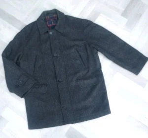 Abrigo Coche Clásico De Colección ST MICHAEL Para Hombre Inteligente Gris 100% Lana Forrado Med 38-40 M&S - Imagen 1 de 8