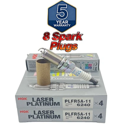 Set of 8 NGK 6240 Laser Platinum Spark Plug PLFR5A11 For Nissan Suzuki 4.0L - Image 1 of 4