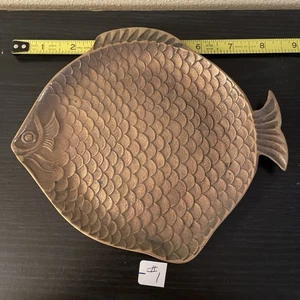 VTG BRASS Fish Tray 8” Valet-Keys, Rings, Trinkets Solid Brass Ask For #1 Or #2 - Picture 1 of 20