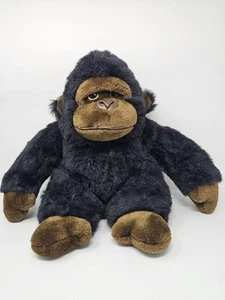 Vintage Cuddle Wit 14 Zoll Gorilla dunkelschwarz mit Vinyl Nase Plüsch Affe - Bild 1 von 5