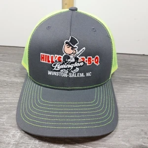 Hill's Lexington BBQ Winston Salem NC gris fluo vert Richardson snapback maille - Photo 1/8