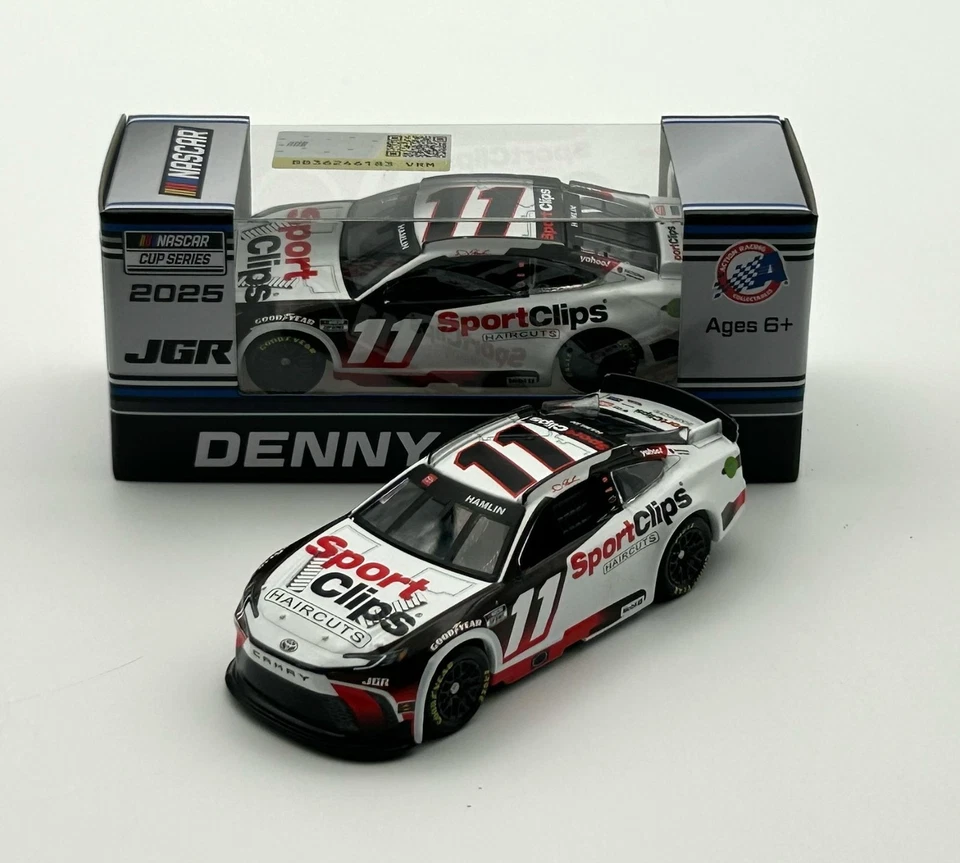 NASCAR DENNY HAMLIN 2025 #11 СПОРТИВНЫЕ КЛИПСЫ СТРИЖКИ 1/64 АВТОМОБИЛЬ - Изображение 1 из 1