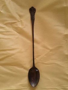 Chatelaine Sterling Silver Iced Tea Spoon, Lunt Flatware Primitive Vintage 1894 - Picture 1 of 5