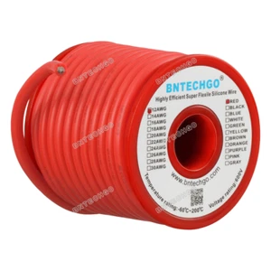 12 Gauge Flexible Silicone Wire Red 25 ft 600V 200 deg C Tinned Copper Wire - Picture 1 of 7