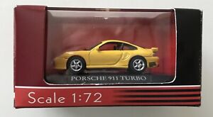 Yat Ming Road Legends Yellow Porsche 911 Turbo 1:72 Scale #73000 New In Box