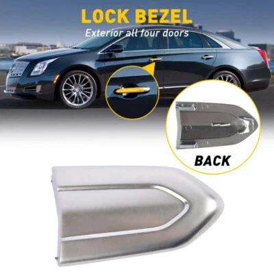 1x Tapa de moldura de cubierta cromada de cilindro de bloqueo de puerta apta para Cadillac ATS XTS CTS CT6 NUEVO Foto 1 de 4