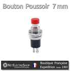 5X Bouton Poussoir Momentané Rouge 7mm - Normalement Ouvert - PBS-110