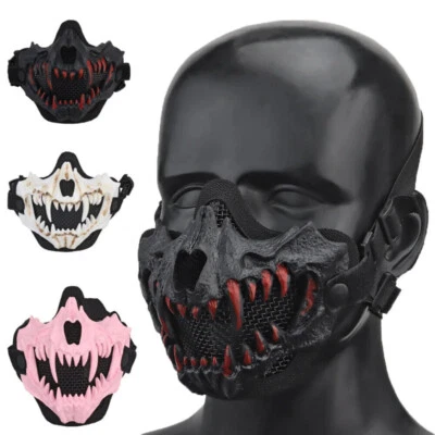 Tactical Protection Wolf Tooth Mask Double Layer Steel Mesh Breathable Half Mask - Image 1 of 4