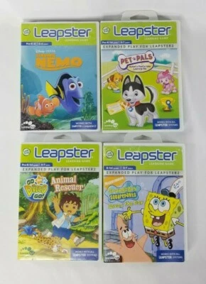 Lot of 4 - Leap Frog Leapster Learning Games (Finding Nemo, Pet Pals & More) - Image 1 of 4