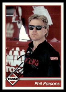 Phil Parsons 1992 Traks #9 Melling Racing IP Autogrammkarte - Bild 1 von 2