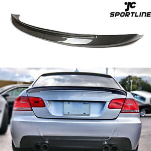 Fit For BMW E92 Coupe 328i 335i M3 06-12 Rear Spoiler Trunk Wing Carbon Fiber 