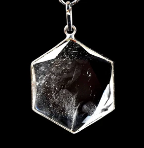 satyaloka Quartz Hexagonal Star Pendant with Phenomenal Energy | azeztulite 7462 - Picture 1 of 6