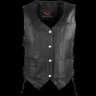 Ladies Naked Leather Vest With Lace Sides