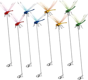 Colorful Dragonfly Clips, 3D Simulation Dragonfly Pole, Fake Plastics Dragonfly - Imagen 1 de 5