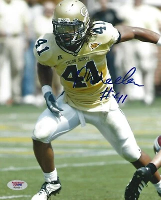 Philip Wheeler Signed Georgia Tech Football 8x10 Photo PSA/DNA COA GT Autograph - Image 1 of 4