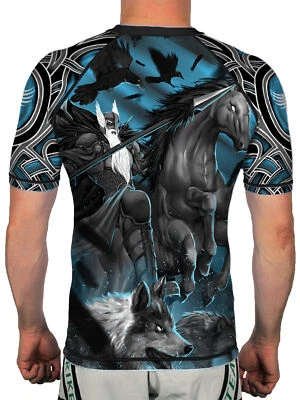 Raven Fightwear Men's The Gods of Scandinavia Odin Short Sleeve Rash Guard MMA B - Image 1 of 3