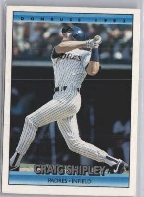 1992 Donruss San Diego Padres Baseball Card #667 Craig Shipley - Image 1 of 2