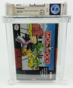 Super Nintendo *Monopoly* SNES Sealed WATA 8.0 A+ no VGA POP 5 - Picture 1 of 9