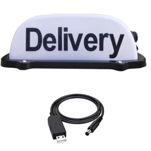 USB Rechargeable Delivery Sign Light Sign for Car Roof with Magnetic Waterproof - Picture 1 of 10