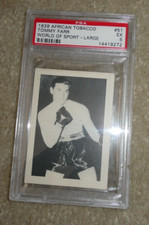 RARE PSA 5 1939 African Tobacco Card Tommy Farr World of Sport Large #51
