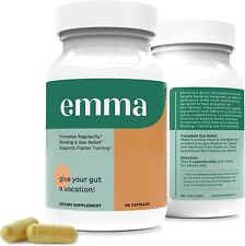 New! EMMA Gut Health Gas & Bloating Relief Constipation Leaky Gut Repair 60 Caps