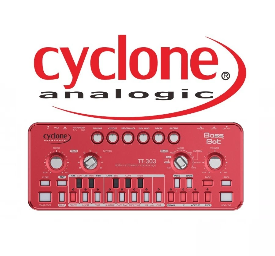 Cyclone analogic TT303 Bass Bot METALLIC RED Clone no TD3 TB03 303 Roland Synth - Image 1 of 3