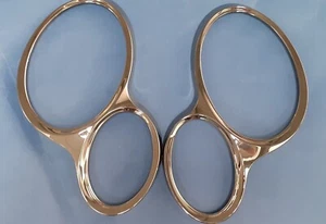 2 embellecedores faros cromados negros Mercedes Benz W203 Clase C 2000-2007 sedán de 4 puertas - Imagen 1 de 6