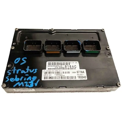 Módulo de control del motor OEM ECU Chrysler Sebring Dodge Stratus 2.7L 05 04606916AC Foto 1 de 4