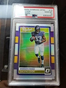 2017 DALVIN COOK PANINI DONRUSS OPTIC THE ROOKIES PSA 10 - Picture 1 of 2