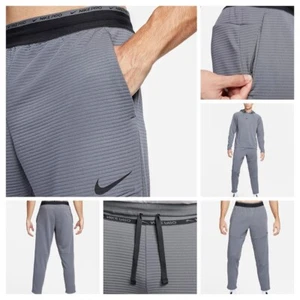 Nike 3XL Men's Fleece Pants Grey Black Train Pro Dri-Fit Joggers -DV9910-068 NWT - Picture 1 of 14