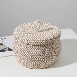 Cotton Rope Storage Basket Modern Fashion Egg Basket for Sundries Gift Snack - Picture 1 of 7