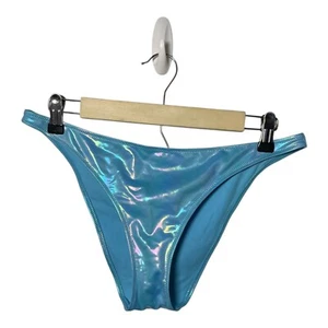 Aerie Cheeky Bikinihose schillernd blau neu mit Etikett - Größe L - Bild 1 von 4