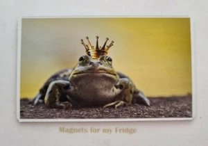 FROG WEARING CROWN - 'Frog Prince' FRIDGE MAGNET - M423 F - Picture 1 of 1