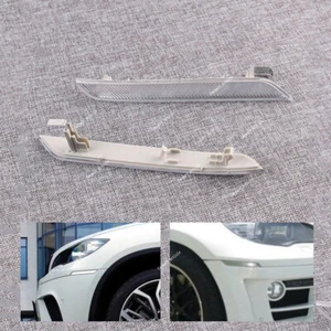 2x Clear Left Front Bumper Side Marker Reflector Lights For 07-14 BMW X6 E71 E72 - Picture 1 of 6