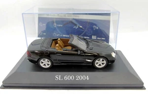 Mercedes Benz SL 600 Phase 1 2004 Cabriolet R230 V12 Black Ixo Altaya 1/43 SL600 - Picture 1 of 3