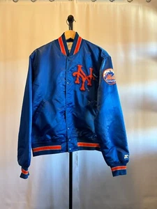 Vintage New York Mets Starter Satin Jacket Medium Made in USA - Picture 1 of 4